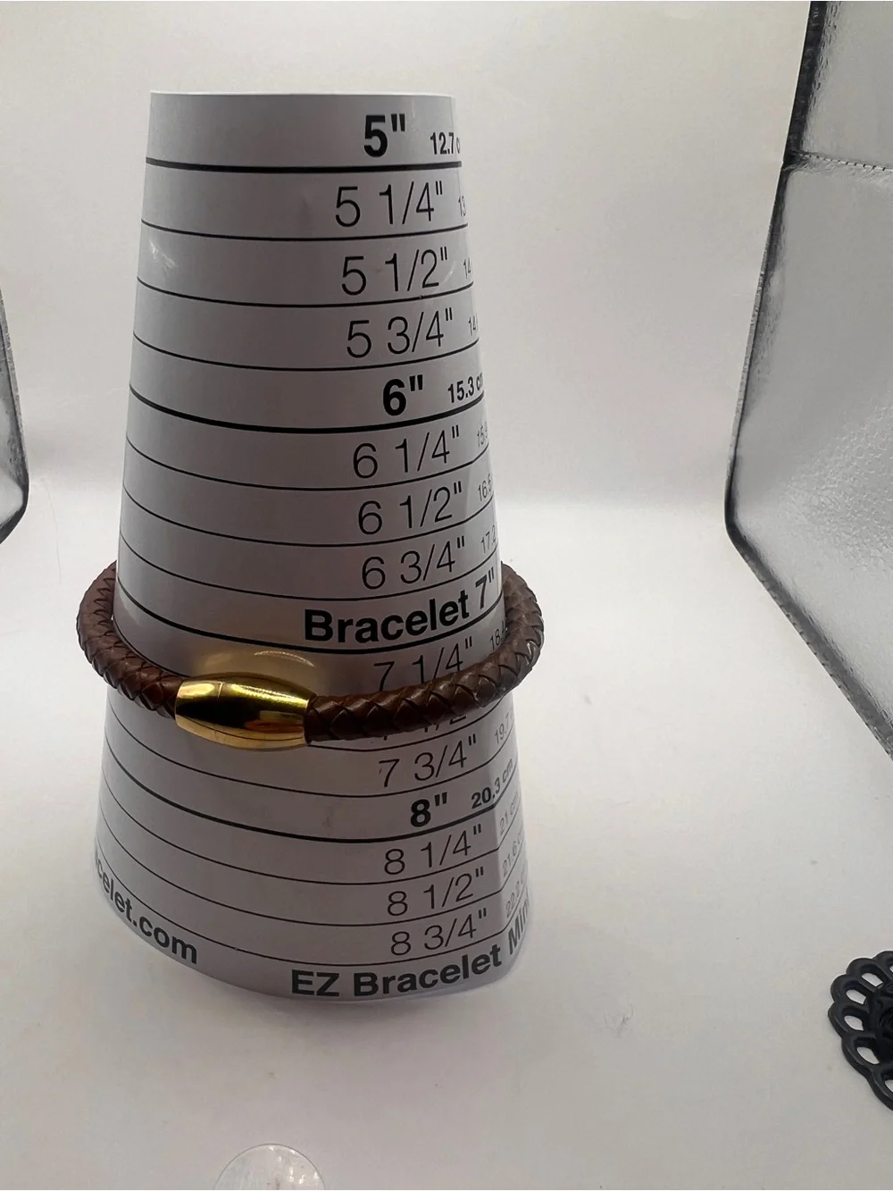 Brown Braided Leather Bracelet with Tiger Eye Beads and Gold Accents
